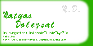 matyas dolezsal business card